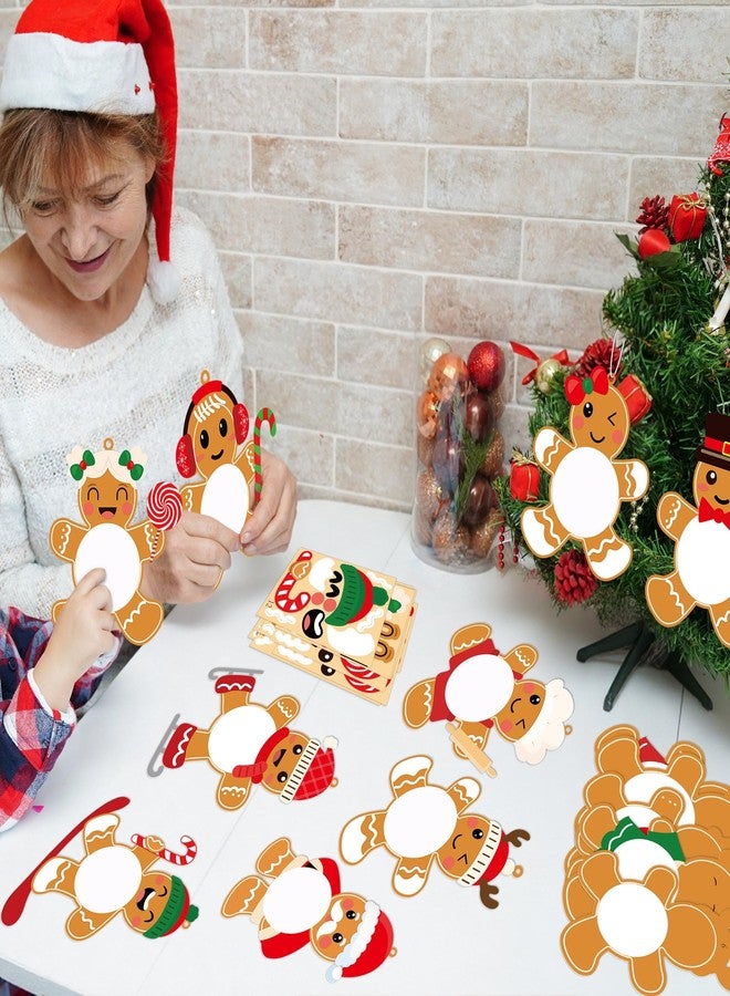 Moon Boat 66 Sets Christmas Crafts Gingerbread DIY Picture Frame Ornaments Making Kit Xmas Tree Holiday Home Party Decor - Image 2